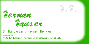 herman hauser business card
